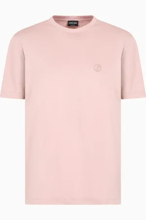 Giorgio Armani Camiseta de interlock de algod??n con logotipo bordado