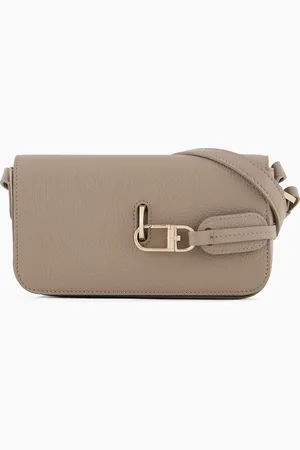 Giorgio Armani Minibolso bandolera de cuero plena flor