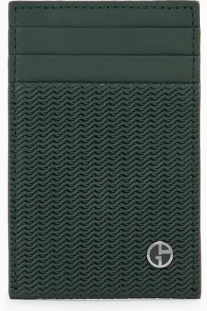 Giorgio Armani Tarjetero de piel estampada