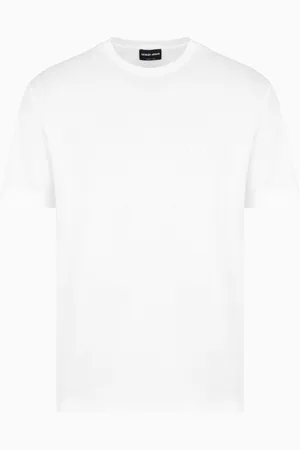 Giorgio Armani Camiseta de interlock de algod??n con logotipo bordado