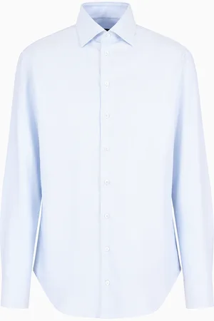 Giorgio Armani Camisa regular fit de algod??n el??stico microestructurado