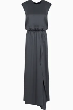 Giorgio Armani Vestido largo en raso doble de seda