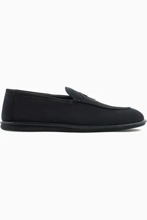 Giorgio Armani Mocasines de ante con logotipo bordado
