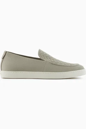 Giorgio Armani Zapatos sin cordones de tejido jacquard con motivo chevr??n ASV