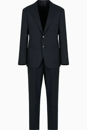 Giorgio Armani Traje l??nea Soho de abotonadura sencilla en lana virgen estructurada