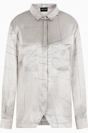 Giorgio Armani Camisa en raso de seda estampada