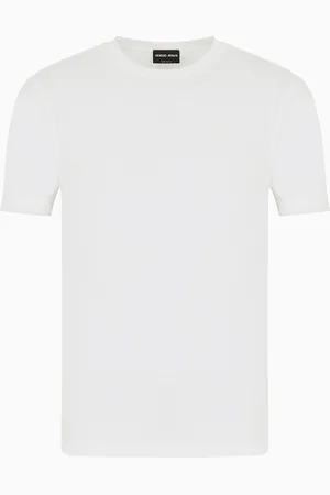 Giorgio Armani Camiseta Icon de punto de viscosa el??stico con cuello redondo