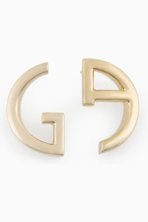 Giorgio Armani Pendientes perfilados con logotipo GA