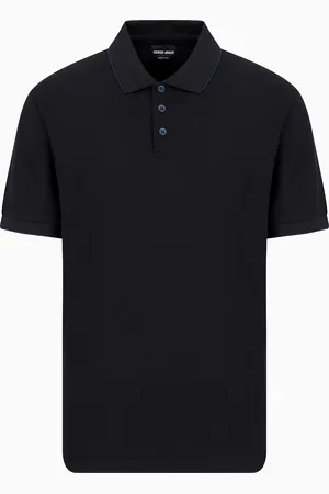 Giorgio Armani Polo de piqu?? de algod??n de hilo de Escocia