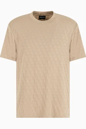 Giorgio Armani Camiseta de cuello redondo en mezcla de viscosa el??stica