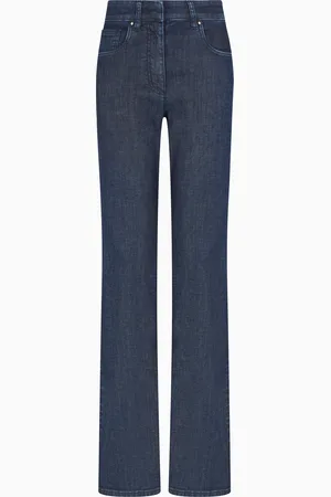 Giorgio Armani Pantalones acampanados de cinco bolsillos en denim el??stico de la colecci??n Denim