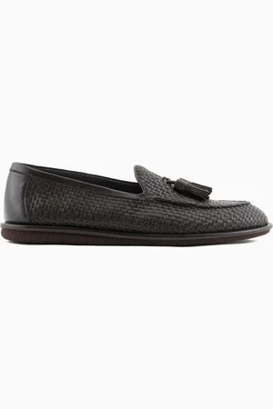 Giorgio Armani Mocasines de ante con logotipo bordado