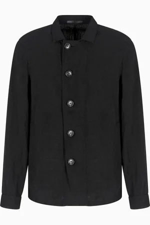 Giorgio Armani Chaqueta de abotonadura sencilla de lino puro