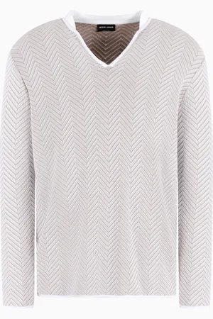 Giorgio Armani Jersey de cachemir, viscosa y tejido jacquard de seda