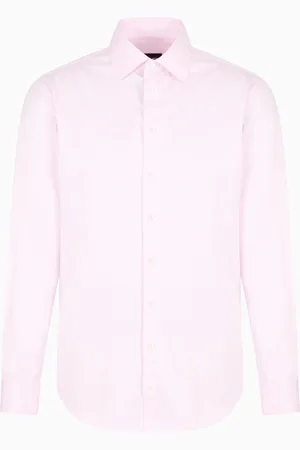 Giorgio Armani Camisa cl??sica de sarga de algod??n