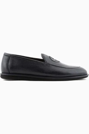 Giorgio Armani Mocasines de ante con logotipo bordado