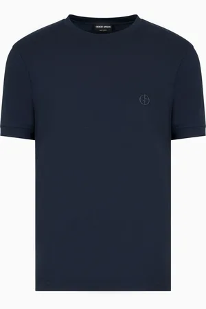Giorgio Armani Jersey en punto de viscosa el??stica con cuello redondo y manga corta ASV