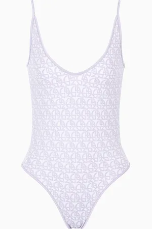 Giorgio Armani Bodi con monograma en tejido jacquard