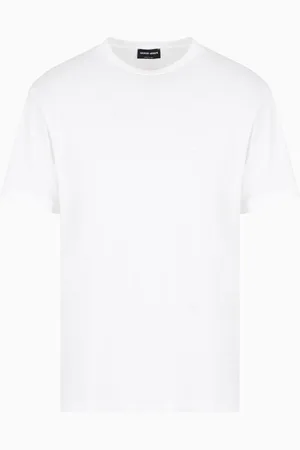 Giorgio Armani Camiseta de interlock de algod??n con logotipo bordado