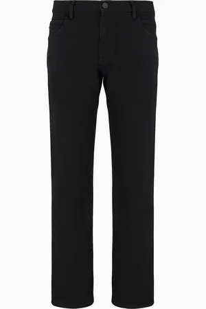Giorgio Armani Pantalones cinco bolsillos regular fit en denim de algod??n y seda