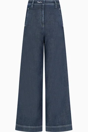 Giorgio Armani Pantalones anchos en denim de algod??n el??stico de la colecci??n Denim