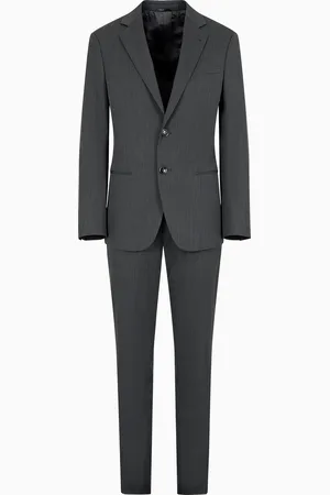 Giorgio Armani Traje l??nea Soho de botonadura sencilla en lana virgen