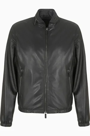 Giorgio Armani Cazadora de napa con cremallera