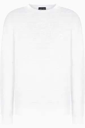 Giorgio Armani Jersey de manga ragl??n de lino y algod??n