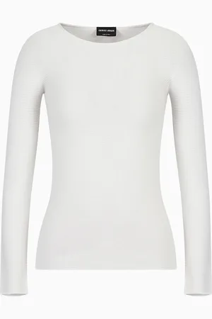 Giorgio Armani Jersey de manga larga de punto eslab??n de viscosa