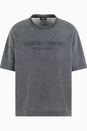 Giorgio Armani Camiseta de algod??n con logotipo bordado Denim Collection