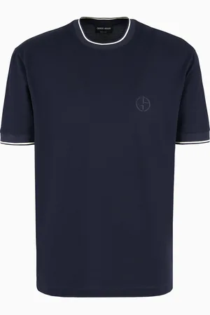 Giorgio Armani Camiseta de cuello redondo en punto de seda y algod??n