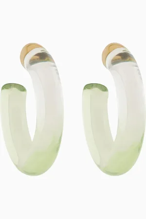 Giorgio Armani Pendientes semicirculares de resina