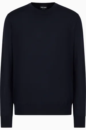 Giorgio Armani Jersey de lana virgen con cuello redondo