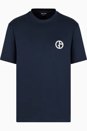 Giorgio Armani Camiseta de cuello redondo de interlock de algod??n