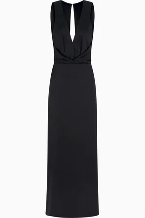 Giorgio Armani Vestido largo en raso doble de seda