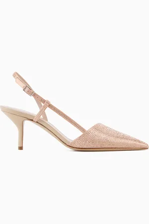 Giorgio Armani Zapato destalonado de raso y strass