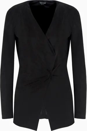 Giorgio Armani Chaqueta de abotonadura sencilla en punto interlock de cupro