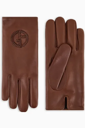 Giorgio Armani Guantes de napa con logotipo bordado