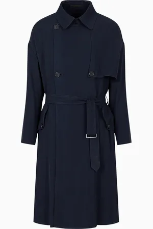 Giorgio Armani Gabardina cruzada Icon de cupro