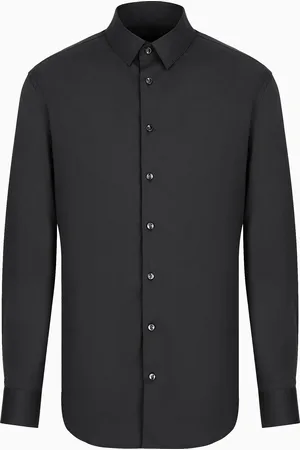 Giorgio Armani Camisa de tejido liso el??stico de algod??n