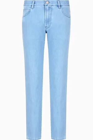 Giorgio Armani Pantalones cinco bolsillos regular fit de denim de algod??n el??stico