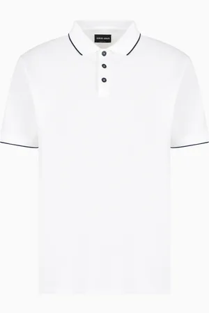 Giorgio Armani Polo de piqu?? de algod??n de hilo de Escocia