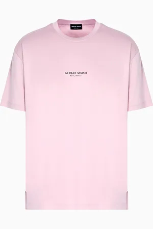 Giorgio Armani Camiseta de cuello redondo en interlock de algod??n