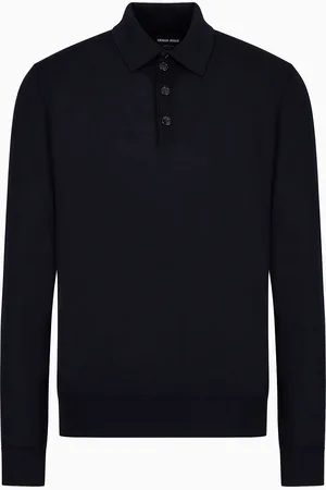 Giorgio Armani Polo de manga larga en lana virgen