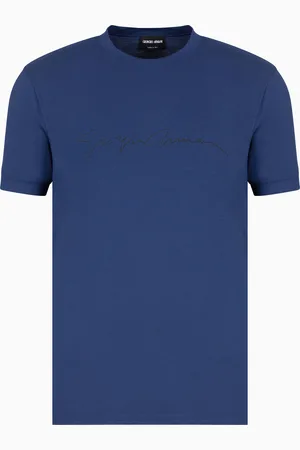 Giorgio Armani Camiseta de viscosa el??stica con logotipo de la firma