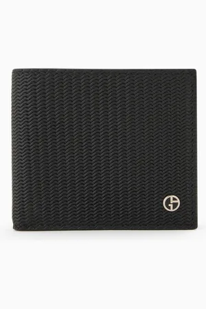 Giorgio Armani Cartera plegable de piel estampada