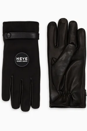 Giorgio Armani Guantes de napa y nailon t??cnico Neve