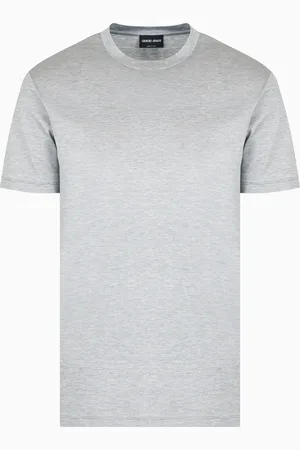 Giorgio Armani Camiseta de punto jersey de mezcla de seda y algod??n