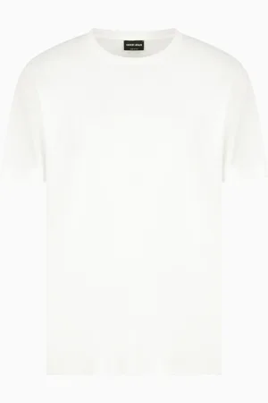 Giorgio Armani Camiseta en interlock de algod??n puro con logotipo de la firma