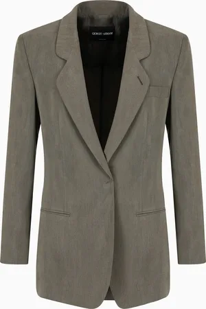 Giorgio Armani Chaqueta de abotonadura sencilla en seda lavada